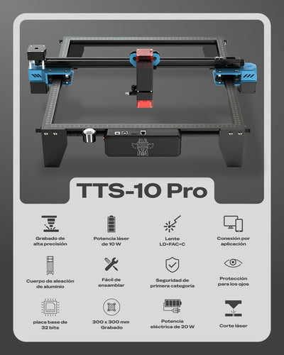 Grabadora Y Cortadora Láser Cnc Wifi Tts-10w Pro Two Trees