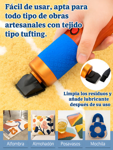 Tufting Esquiladora Cortadora De Alfombra 200w Profesional