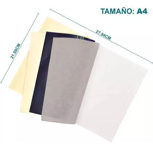 Papel Hectografico A4 Tattoo Para Termocopiadora . 100un