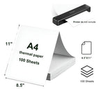 Papel Termico A4 Continuo Resma 100 Unidades Blanco