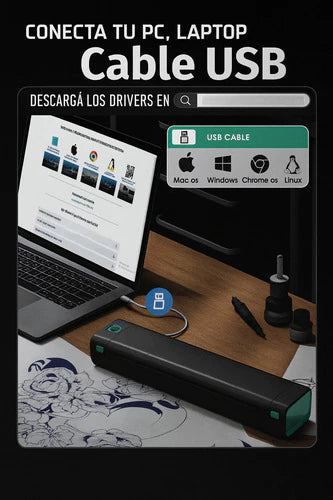 Impresora Térmica Portátil A4 Phomemo M08f Tatoo Bluetooth