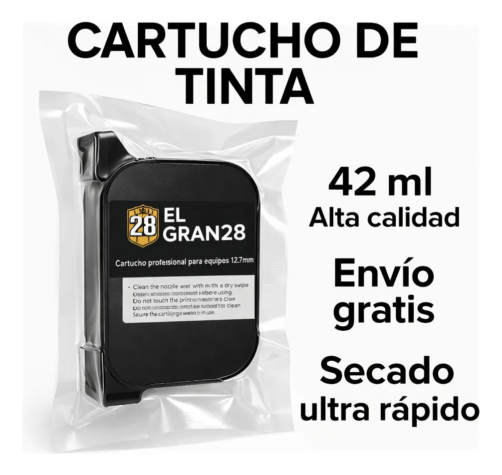 Cartucho Impresora Codificadora Inkjet 42ml Solvente Negro