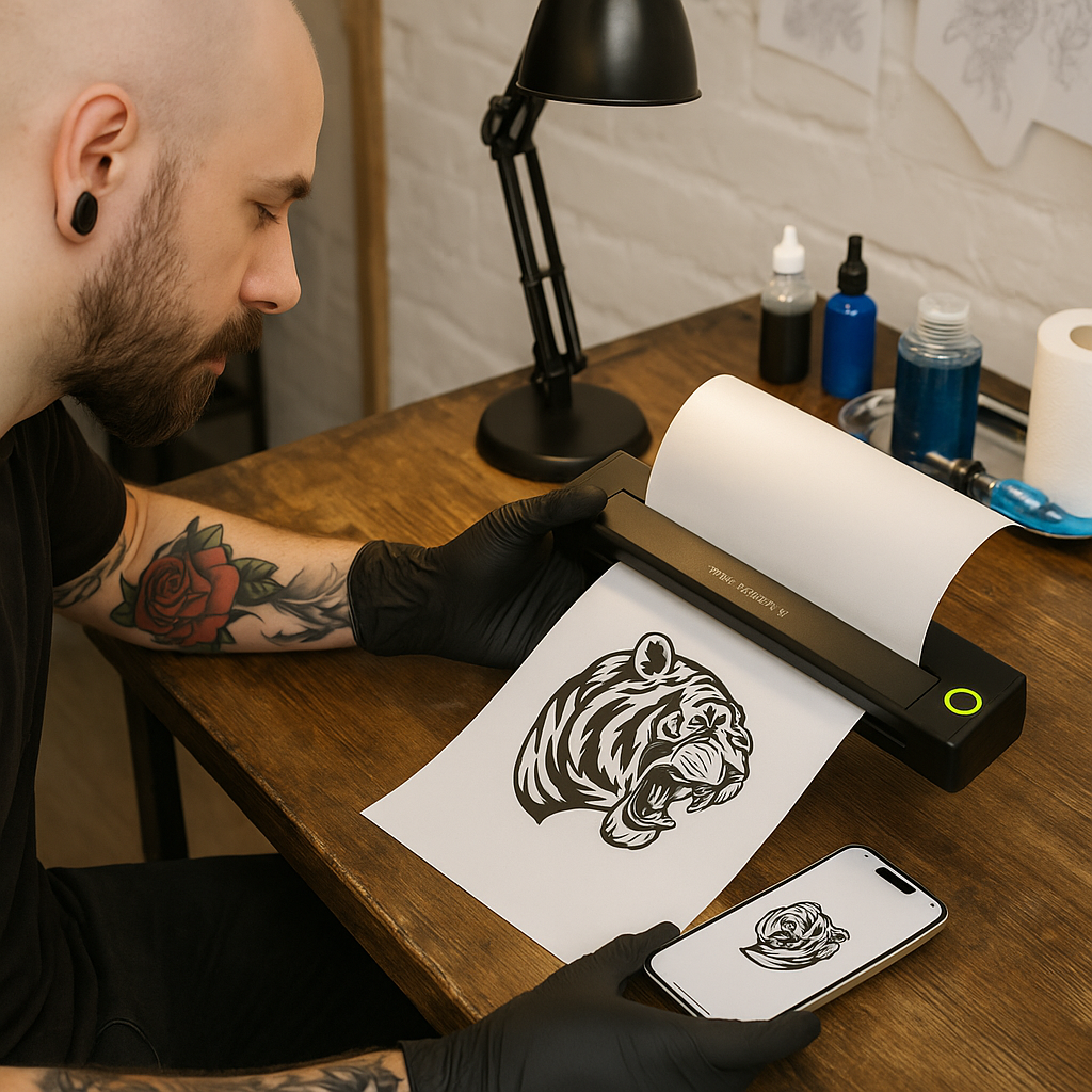 Impresora Termocopiadora Tattoo profesional 300 DPI