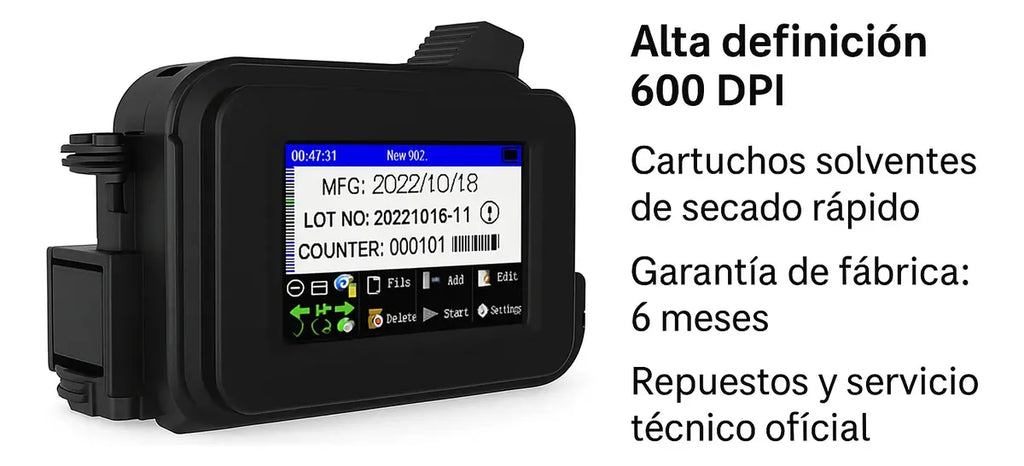 Codificadora Impresora Loteadora Fechadora Manual Mini Pro