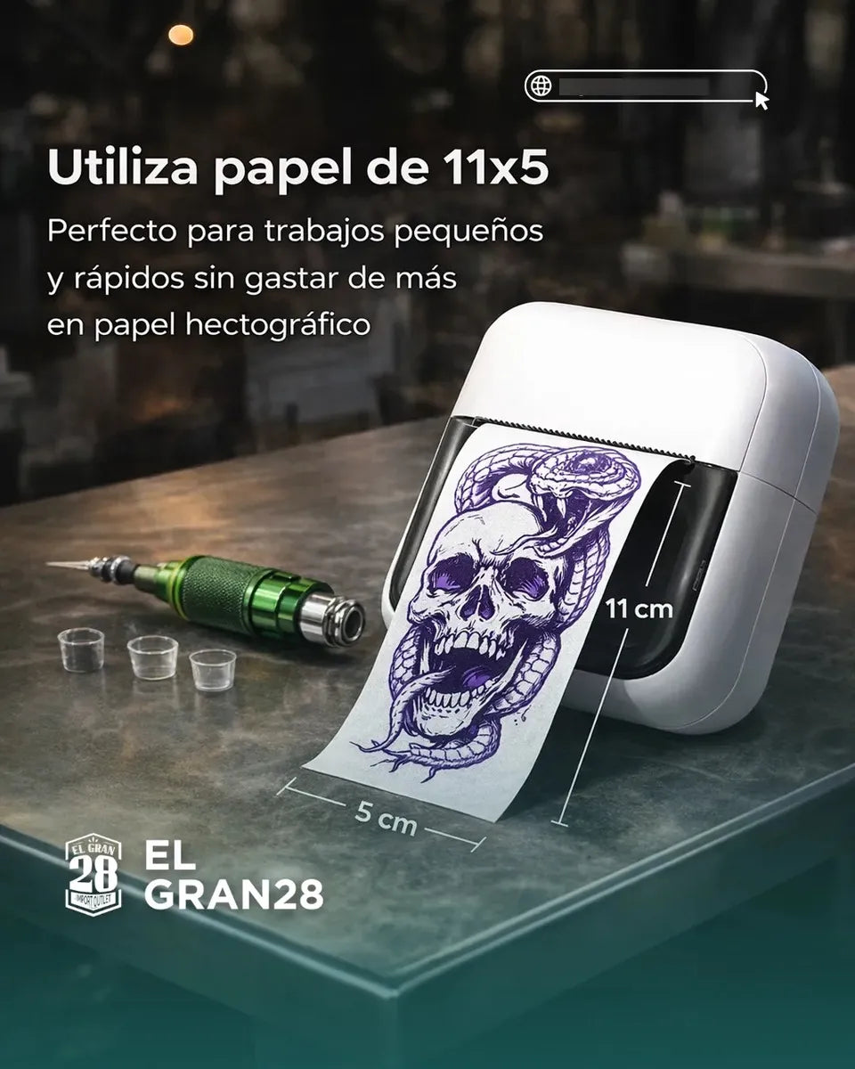Impresora Termocopiadora Tattoo Mini Compacta 203dpi 11x5cm