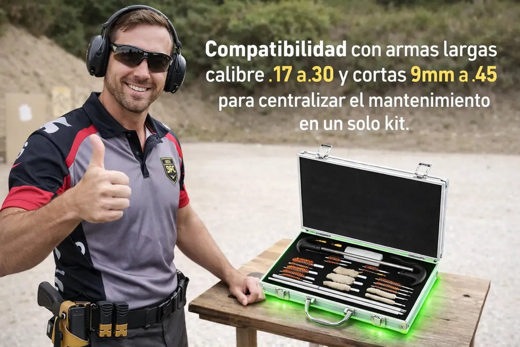 Kit De Limpieza Deluxe Maletín Aluminio Full Calibres