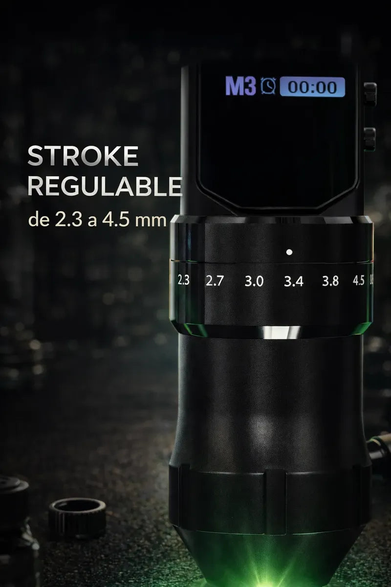 Pen Tattoo Blackbird Tm7705 Stroke Regulable Negro