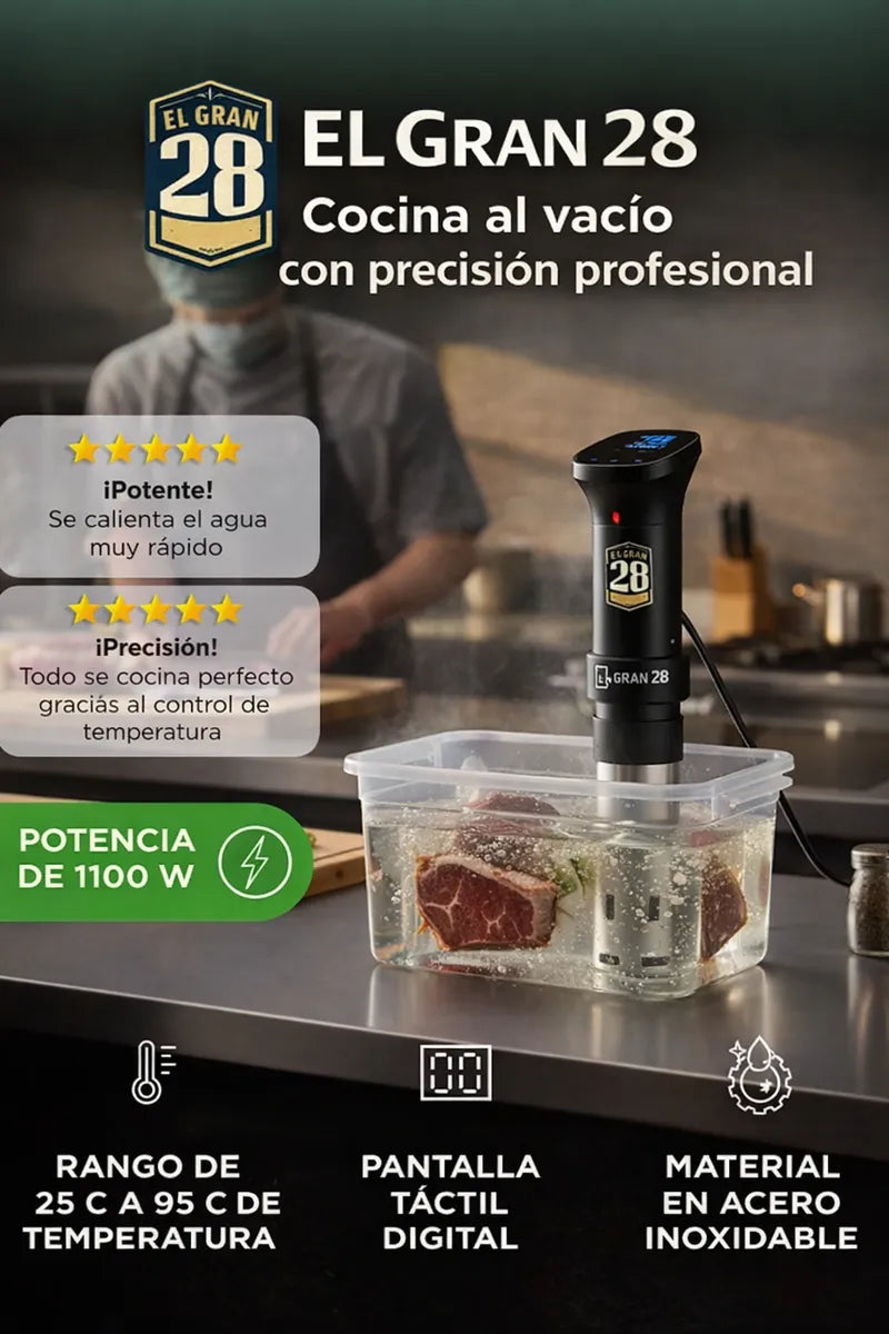 Sous Vide Cocina Circulador Térmico 30 Litros Al Vacio