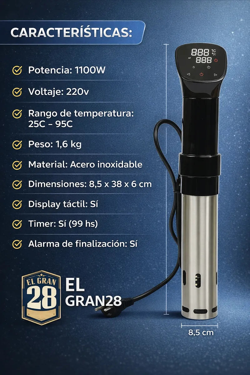 Sous Vide Cocina Circulador Térmico 30 Litros Al Vacio