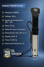 Sous Vide Cocina Circulador Térmico 30 Litros Al Vacio